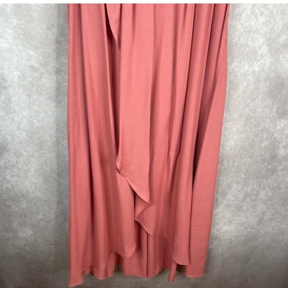 🌺Young Fabulous & Broke🌺 Elegant Pink Smocked Maxi Dress with Puff Sleeves sz~M - Picture 3 of 4